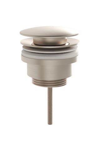 VitrA Origin A4514834 Yuvarlak Lavabo Süzgeci, Universal, Sabit, Fırçalı Nikel