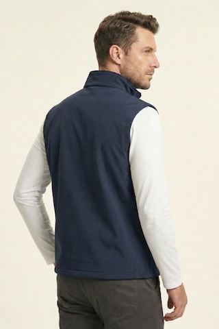Genius Store Erkek Yelek Softshell Su Geçirmez Tam Fermuarlı Cepli Normal Kalıp Spor Yelek Lacivert