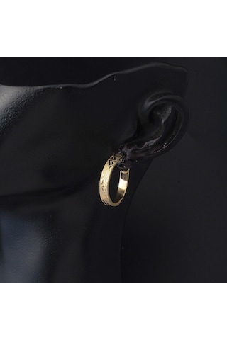 Bilezikci 2,5 Cm. Çaplı Versace Halka Küpe 14 Ayar Altın Kphas14k30234