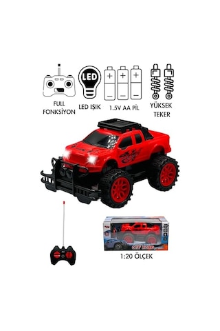 Giffy/oyuncak Uzaktan Kumandalı Pilli Full Fonksiyon Işıklı Drift Atabilen Offroad Yüksek Teker Araba Jeeep Beyaz