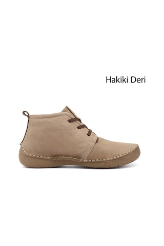 Gönderir Gönderi R Kadın Krem Nubuk Bağcıklı Hakiki Deri Comfort Bot Dkzb02842661