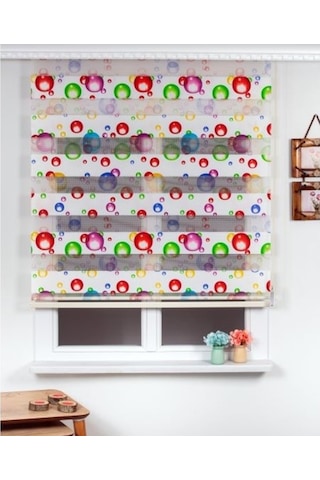 Asyhome Baloncuk Desen Zebra Stor Perde