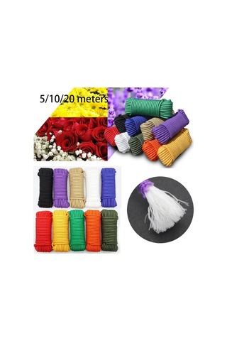 Renkler Dış Mekan Aleti Çap 3mm Paraşüt İpi Kordon İpi Çadır İpleri Paraşüt İpleri 550 İp Hayatta Kalma Kiti Beyaz