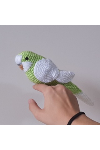 Amigurumi Kuş Oyuncak Muhabbet Kuşu Elma Yeşili