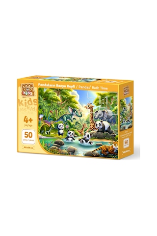 Art Çocuk Pandaların Banyo Keyfi 50 Parça Puzzle