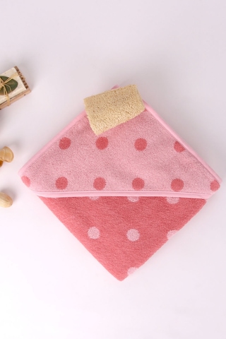 Baveno Pembe Puantiyeli Bebek Kundak 80 x 80