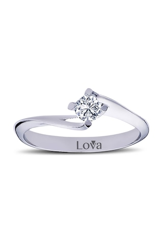 Lova E Renk 0,19 Karat Pırlanta Tektaş Yüzük - IDL Sertifikalı