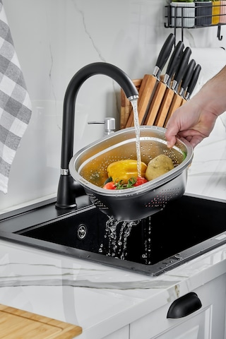Cooker Maxflow 26 Cm Çelik Süzgeç Yk1872 Gümüş