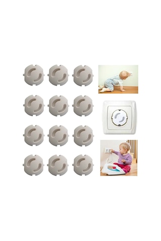 Priz Güvenlik Kapağı Bebek Koruyucu Priz Emniyet Kapağı 12 Adet