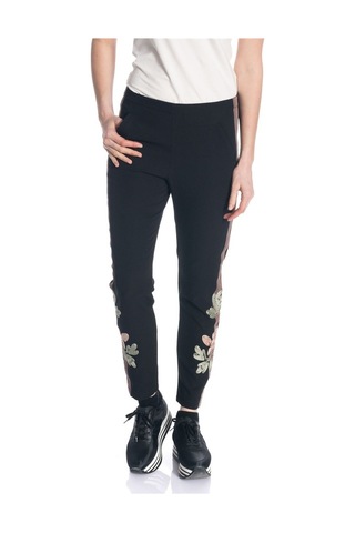 Bulalgiy Kadın Siyah Nakış Işlemeli Pantolon - Bga038534