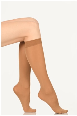 Nbb Kadın Bronz Burunsuz Pantolon Çorabı-Bronz-St Bronz