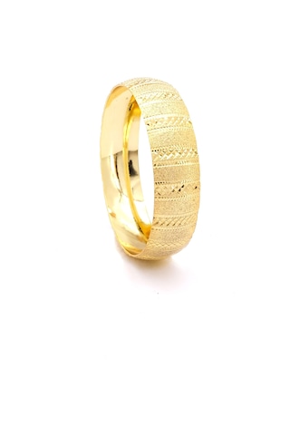 Altın Kaplama Simli İşlemeli 1,5 Cm İmitasyon Bilezik Blz-3131 Altın
