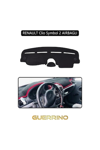 Renault Clio Symbol 2 Aırbaglıtorpido Koruma Halısı Siyah Kenar
