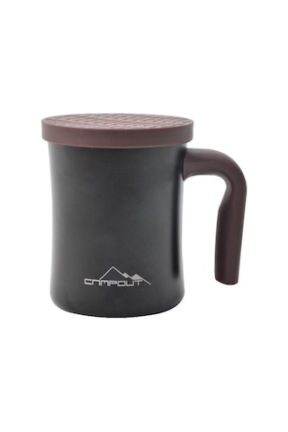 NURGAZ Campout Çift Katmanlı Termos Kupa Siyah (NG 174-SY)