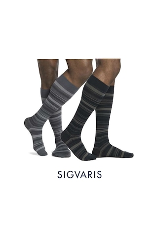 Sigvaris Shades Socks Erkek Diz Altı Varis Çorabı, Renkli, Dese... Ten Rengi Standart S Kapalı Kısa
