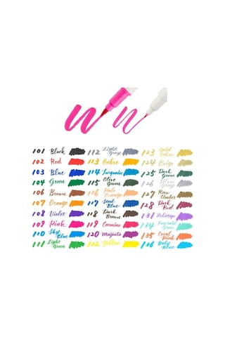 Pentel Arts Brush Sign Pen Twin 24'lü Fırça Uçlu Kalem Set / Sesw