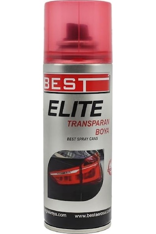 Best Elite Transparan Far Boyası Kırmızı 200 ML