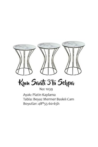 Brc Kum Saati Zigon Düz Siyah Model Metal Çelik Platin Renk Kaplama El Yapımı