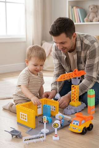 Ogi Mogi Toys İnşaat Bloklar ve Vinç 44 Parça