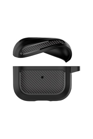 Karbon Fiber Tpu Kalınlaştırmak Darbeye Dayanıklı Kulaklık Koruyucu Kılıf Airpods Uyumlu 3 İçin Kanca İle Mavi