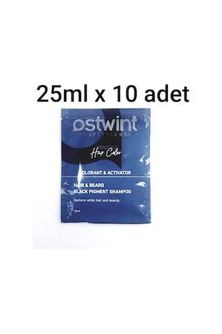 Ostwint Saç Sakal Bıyık Siyahlaştırıcı Şampuan 25Ml X10'Lu