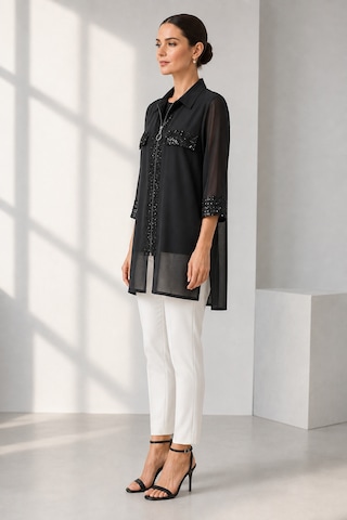 Bihan Store Aynalı Pul Detaylı Şifon Tunik Ve İç Badi İkili Takım Y26-9736-siyah SİYAH