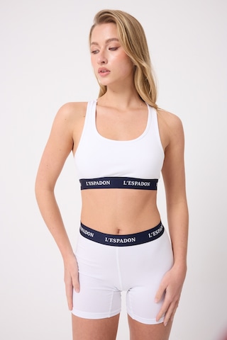 Athleshorts Yüksek Bel Kadın Uzun Boxer Şort -3306 Beyaz