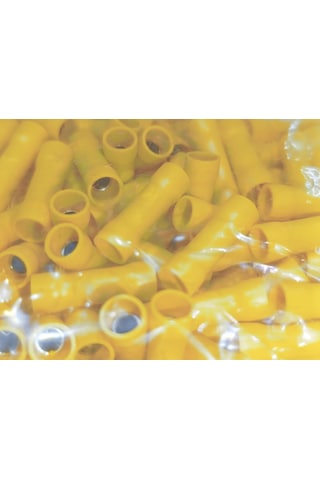 İzoleli Ek Muf Kablo Ucu 4-6mm² Sarı 100 Adet Bağlantı Terminali