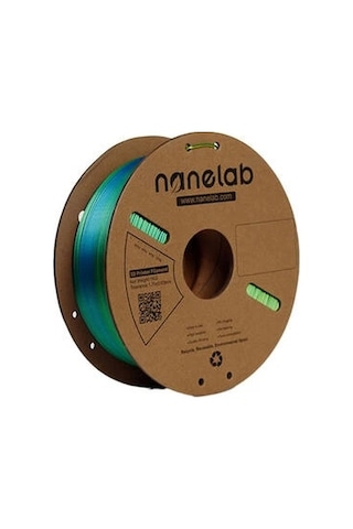 Nanelab Üç Renk Silk Pla Filament - Sarı-mavi-yeşil - 1.75mm - 1kg