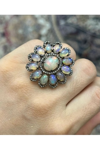 Opal Elmas Yüzük 065