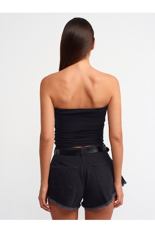 Dilvin Crop Top 101a20659 Siyah Siyah