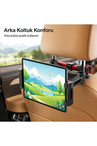 Araba Koltuk Arkası Tablet Tutucu Ayarlanabilir Araç İçi Tutacak