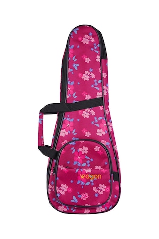 Wagon 04 Serisi Tenor Ukulele Çantası - Hibiscus Pembe