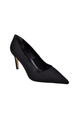 Pullman 8 Cm İnce Topuk Kadın Stiletto Pl-89gv Siyah Saten