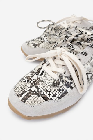 Méliné Kadın Hakiki Deri Sneakers & Spor Ayakkabı 1117 428-su Bn Ayk Y25 Pıtone Roccıa/lam Gri