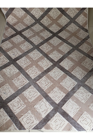 Aslan Home Kahverengi Yumuşak Yıkanabilir Kaymaz Dört Mevsimlik Salon, Banyo, Balkon, Genç Odası Kesme Yolluk Kahverengi