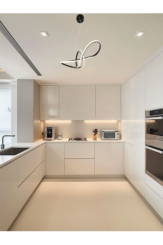 Ey Shop Siyah Papyon Model 3 Renk Led Kumandalı Avize Siyah