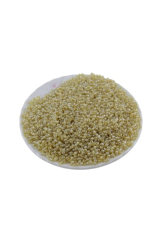 08 Kum Boncuk Şeffaf Açık Bal Sarısı 3 Mm 100 Gr 6000 Adet
