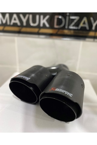 Akrapovic Karbon Egzoz Ucu Çift Çıkış 100mm Sol --mayukdizayn--
