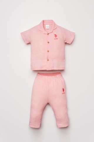 U.S. Polo Assn. U.s Polo Assn. Kız Bebek Pembe Takım Usb2978-c-v4 Pembe