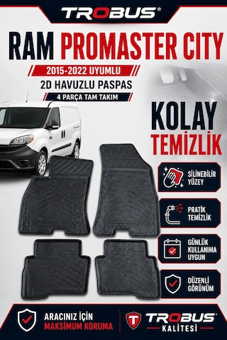 Trobus Ram Promaster City 2.4 Benzinli 2015-2022 2d Havuzlu Paspas