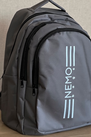 Nemo Bags Unisex Gri Sırt Çantası Büyük Boy Okul Spor Çantası