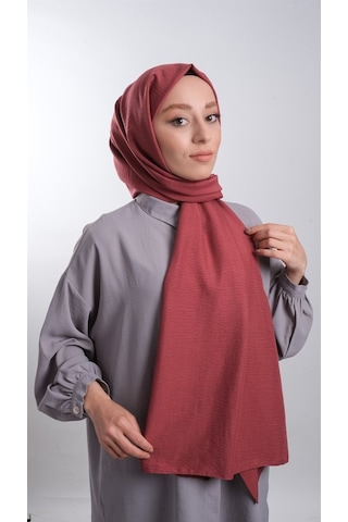 Hürrem Bone 202105_05 Pamuk Düz Klasik Caz Şal Kiremit