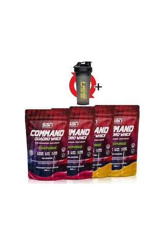 SSN Sports Style Nutrition Command Quadro Whey 1800 gr 60 Şase Mıx Çilek Muz Mango (15X4 DOYPACK) Kombinasyon