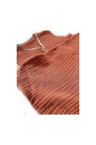 Yorni Kiremit Yazlık Ve Mevsimlik 4 Kat Müslin Torba Uyku Tulumu Kiremit