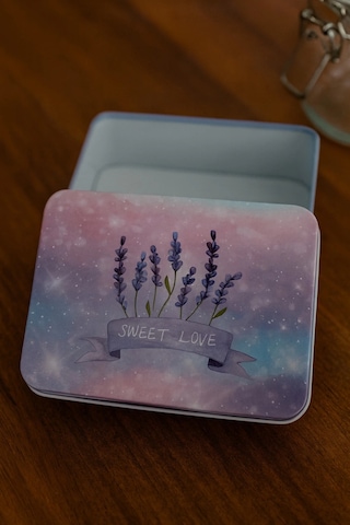 Dikdörtgen Kutu Hediye Kutusu Sevgililer Günü Hediye Kutusu Sweet Love Lila 6 Lı