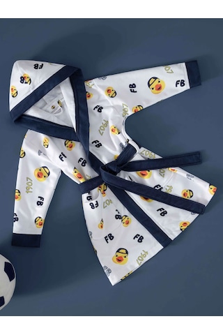 Fenerbahçe Beyaz Yellow Bebek Bornoz Standart