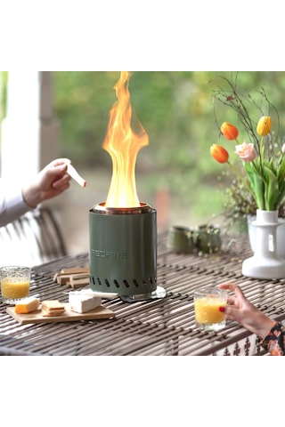 Redfire Volcano Dumansız Masaüstü Ateş Çukuru Green - Medium Portatif Şömine Balkon & Teras Sobası