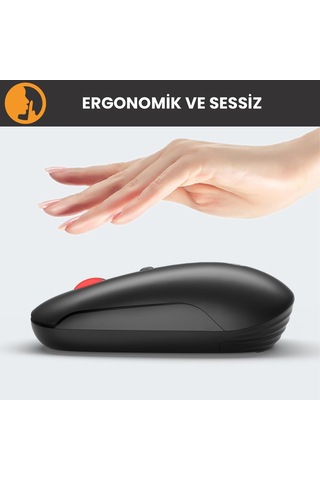 Ws211 Kablosuz 1600dpı 6 Tuşlu Çift Modlu Wifi + Bluetooth Şarj Edilebilir Sessiz Kompakt Optik Mouse Beyaz Genel