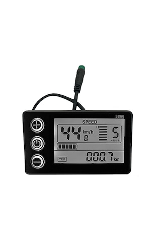 S866 Elektrikli Bisiklet Lcd Ekran 24v 36v 48v E-bike Y26383 Siyah Siyah